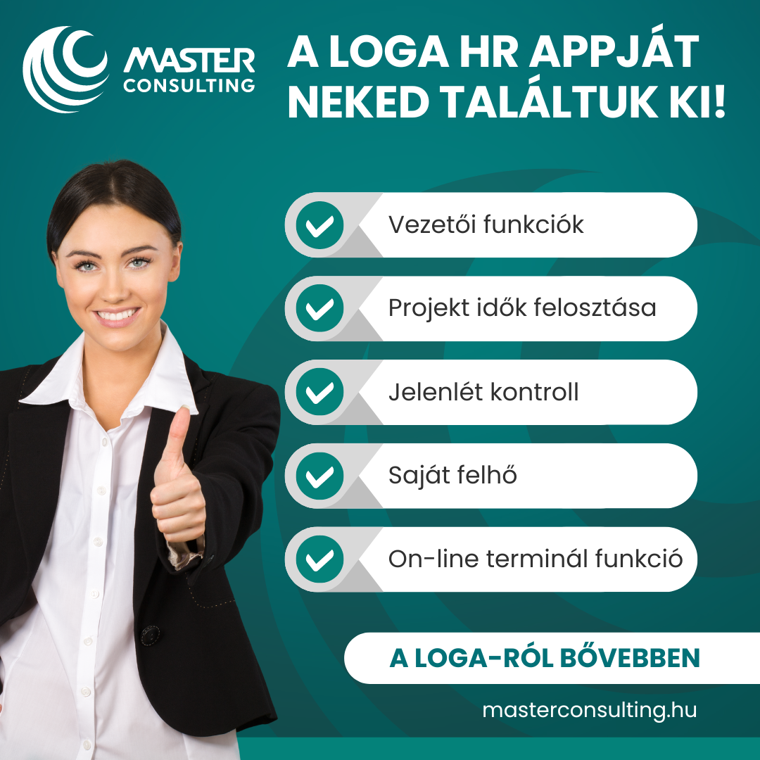 A LOGA HR applikációját neked találtuk ki. Segítségével könnyebb az adminisztráció.